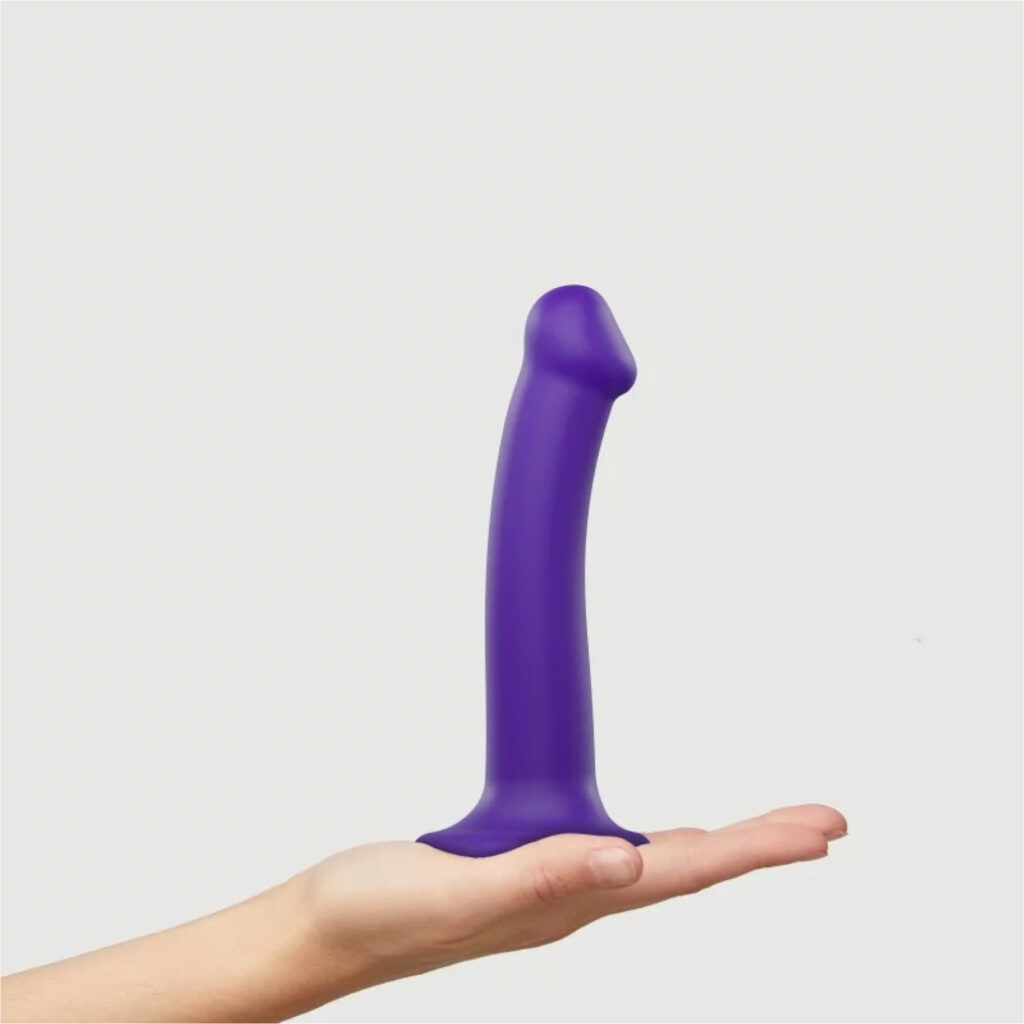 Strap-On-Me Semi-Realistic Dual Density Bendable Dildo - Purple (Medium)