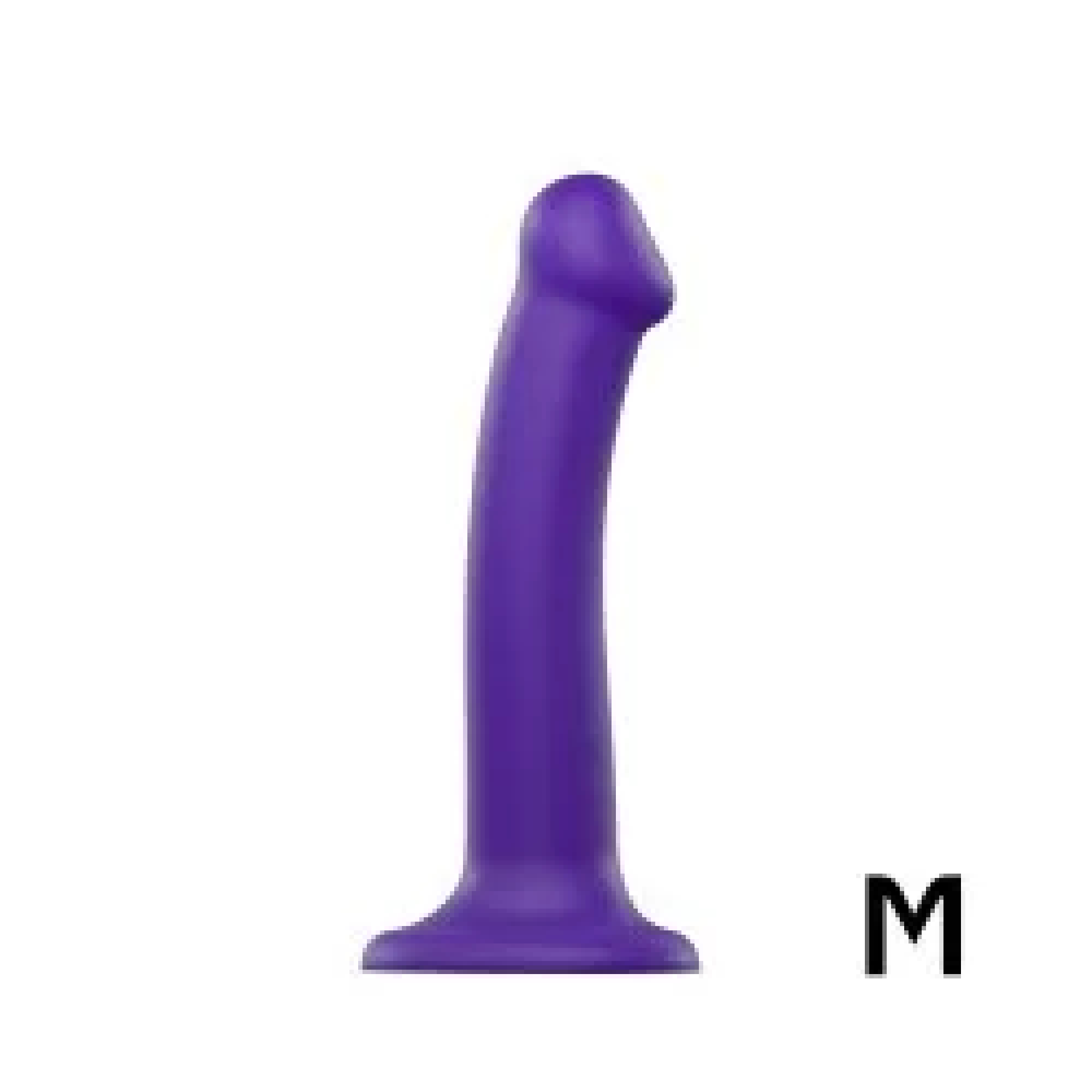 Strap-On-Me Semi-Realistic Dual Density Bendable Dildo - Purple (Medium) - Image 2