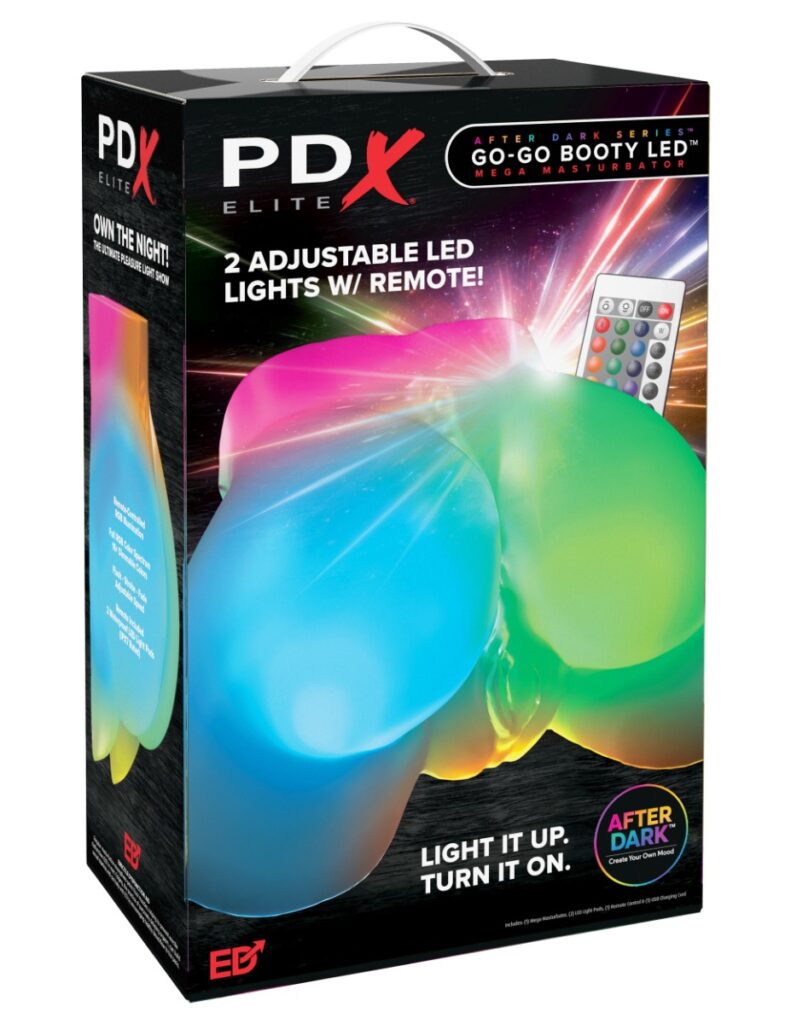 Pipedream PDX Elite Go-Go Booty Self-Lubricating Mega Masturbator - Frosted